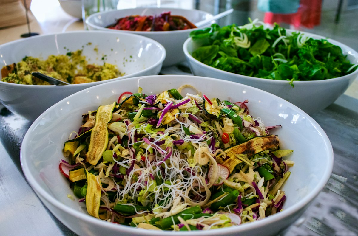 Balanced healthy meal choices
